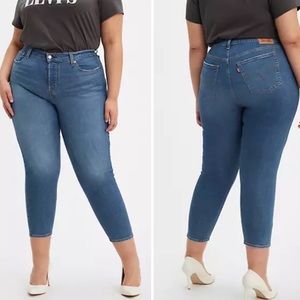 Levi's Wedgie Skinny High Rise‎ Button Fly Jeans Size 24W